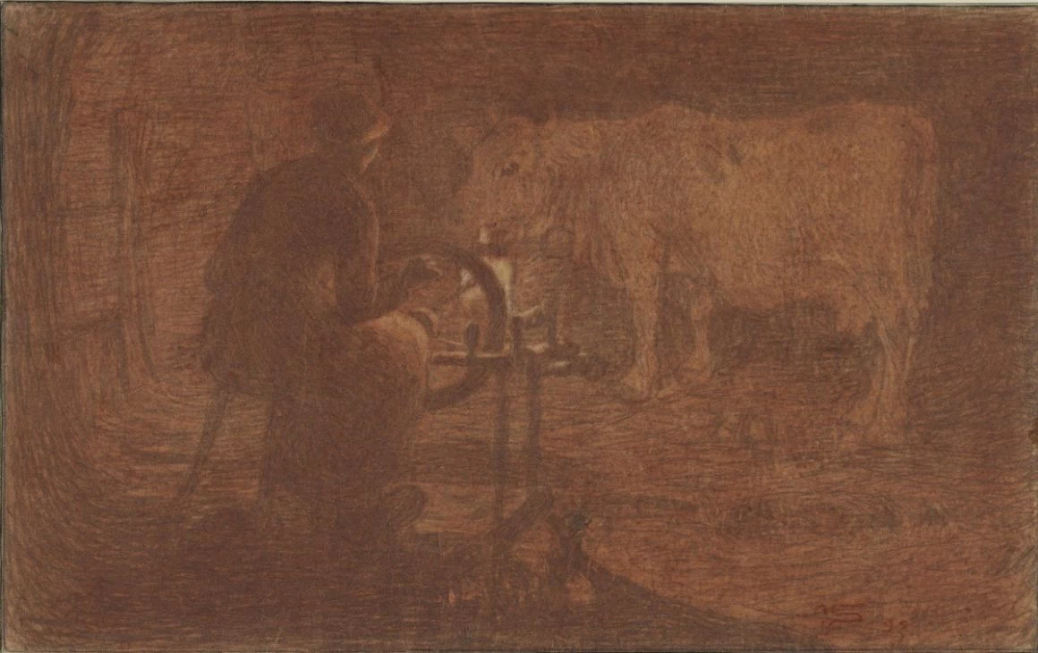 Donna all'arcolaio in una stalla - Szépművészeti Múzeum, Budapest, Magyarország